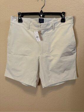 J. Crew Light Cream Flat-Front Chino Shorts